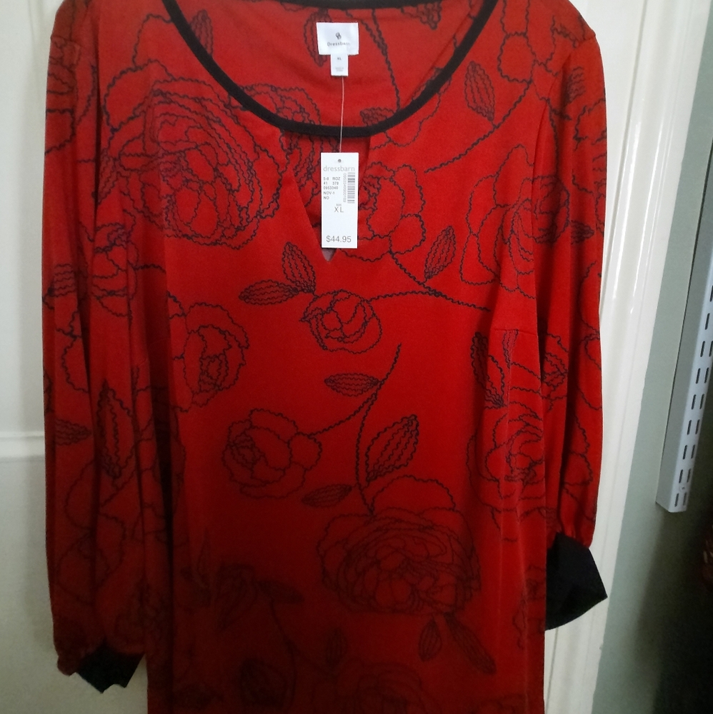 Dressbarn red blouse